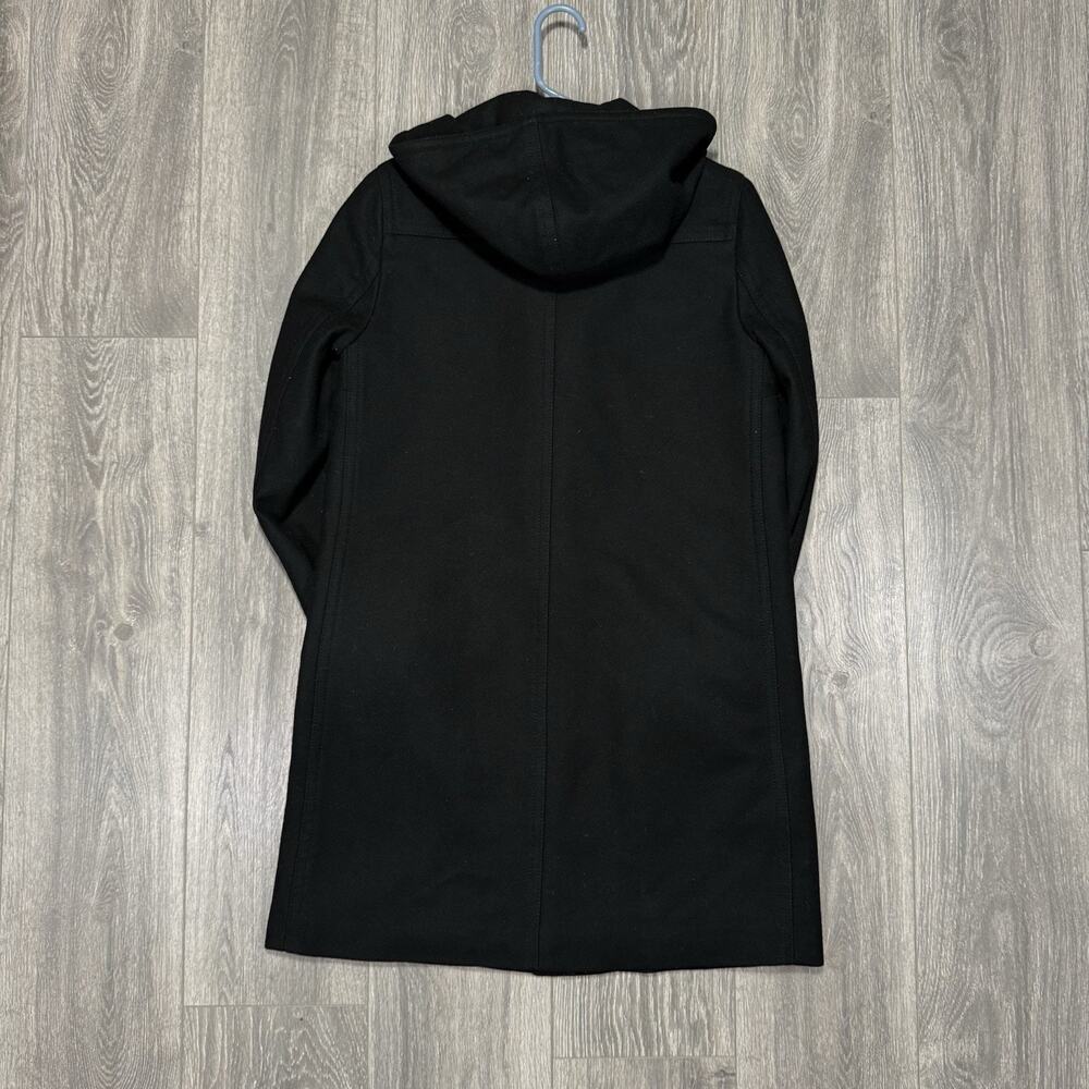 J Crew Nello Gori Italian Wool & Cashmere Toggle Button Stadium Coat Black Sz 6 - Picture 3 of 8
